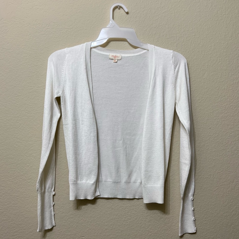 Ambiance Light Cream Cardigan with Buttons (Medium)